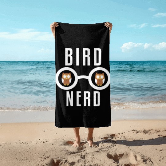 Bird Nerd Beach Towels