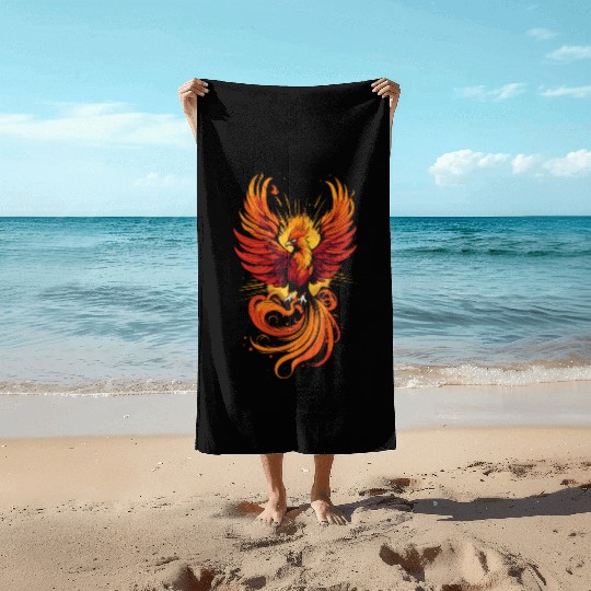 Phoenix bird - Ancient Greek Mythology Beach Towels