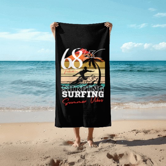 Surfing summer vibes Beach Towels
