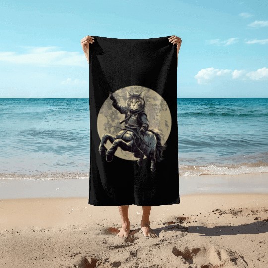 We ride at dawn! Cathorses! Beach Towels