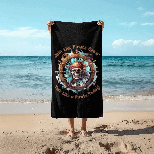 Join the Pirate Crew Beach Towels