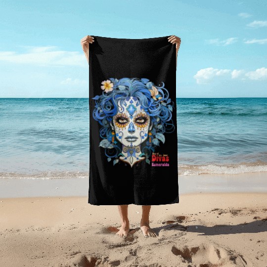 Day of the Dead Divas - Esmeralda Beach Towels