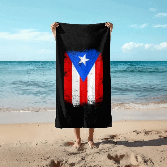 Puerto Rico Flag Puerto Rican Beach Towels