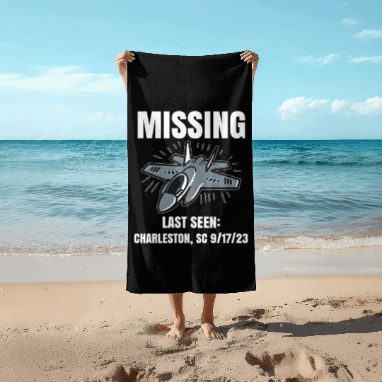 Missing F-35 War Plane Beach Towels