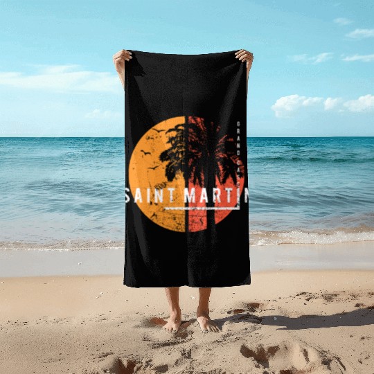 Artistic Grand Case Saint Martin Cool Vacation Beach Towels