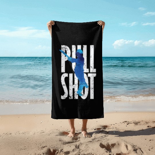 Cricket Pull Shot Sports Moment Beach Towels
