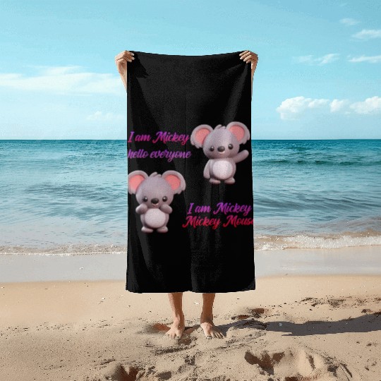 The design is Mickey the Mickey Mouse Beach Towels