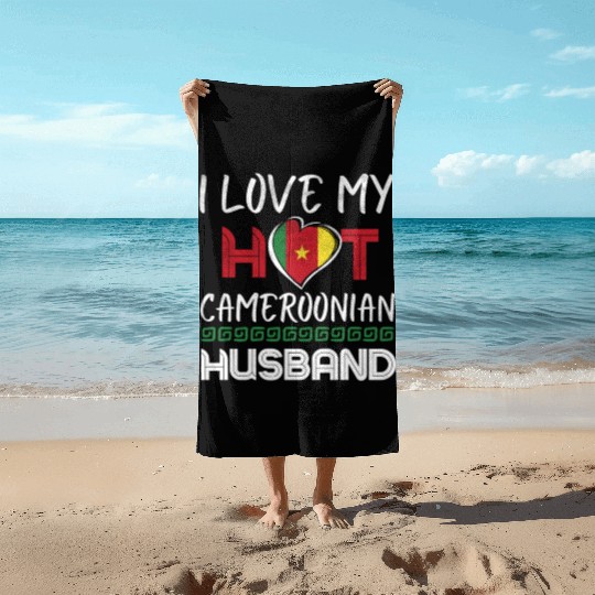 Funny Cameroonian Husband Beach Towels