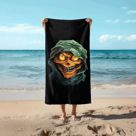 Halloween Spooky Cartoon Mummy Beach Towels