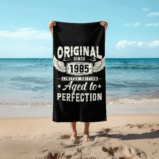 1985 Vintage Birthday Gift Beach Towels