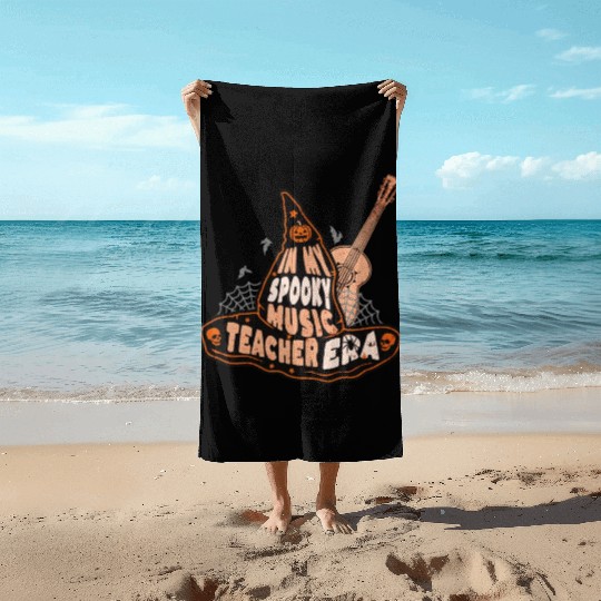 In My Spooky Music Teacher Era Witch Beach Towels