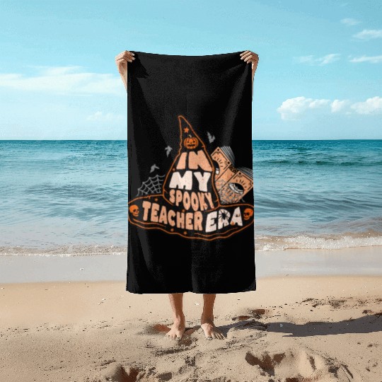 In My Spooky Teacher Era Witch Beach Towels