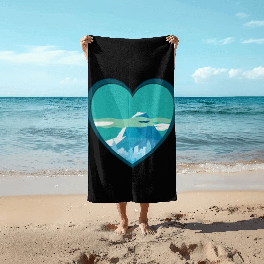 Blue mountain Beach Towels