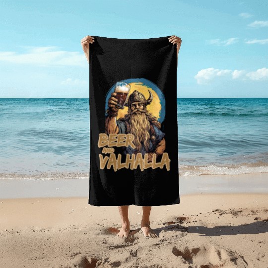 Viking World Tour Vikings Valhalla Odin for a Men Beach Towels