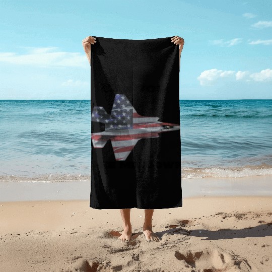Can you see me now F-35 Beach Towels