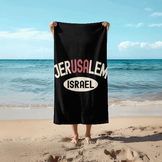 Usa Jerusalem Israel Beach Towels