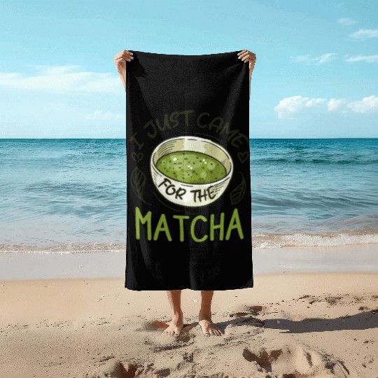 Green Tea Lover Japanese Matcha Latte Drink Matcha Beach Towels
