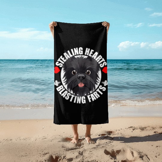 Affenpinscher Comedy Stealing Hearts Blasting Beach Towels