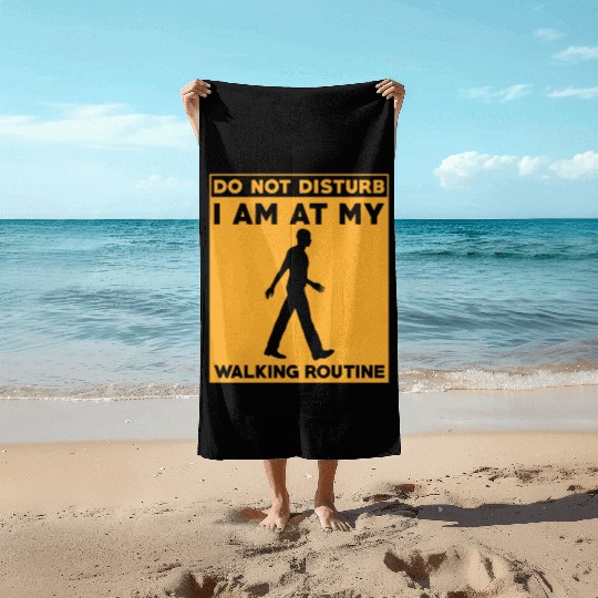 Walking Routine Fitness Design - Do Not Disturb Beach Towels