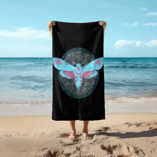 Framed Death's Head Hawk Moth Beach Towels