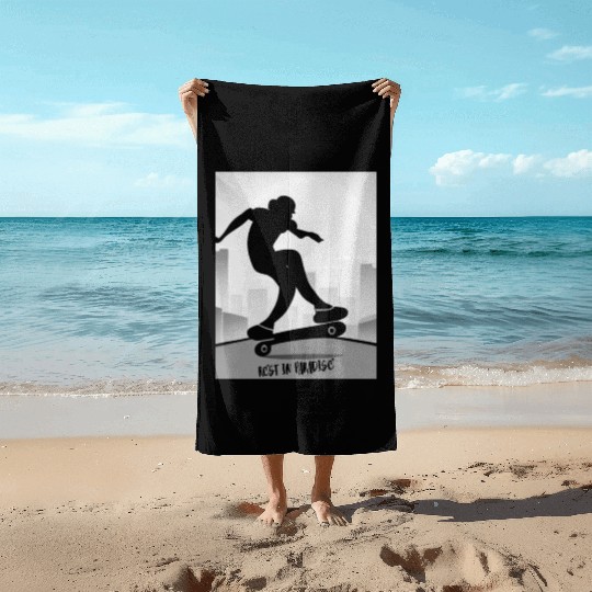 Skateboarder - Rest In Paradise Beach Towels