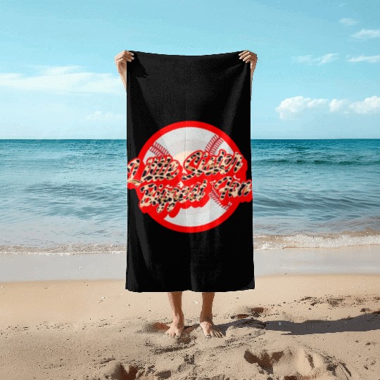 Baseball Beach Towels, Little Sister Biggest Fan Beach Towels,