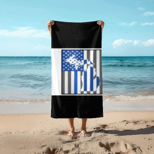 Police Beach Towels, Michigan State Police Beach Towels, Detroit