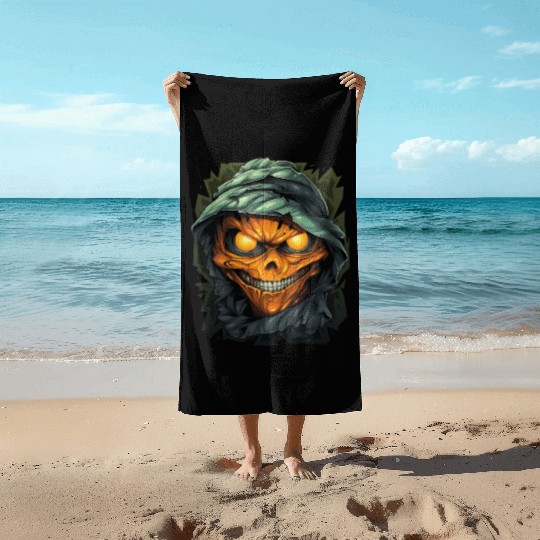 Halloween Spooky Cartoon Mummy Beach Towels