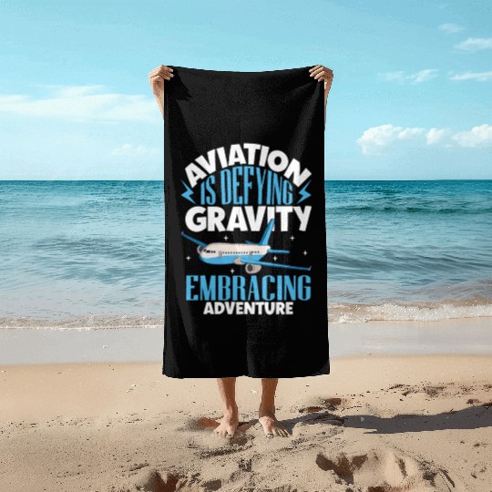 Pilot Aviation Airplane Airline Future Pilots Beach Towels