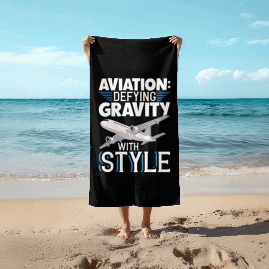 Pilot Aviation Airplane Airline Future Pilots Beach Towels