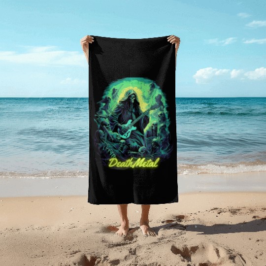 Halloween - Death Metal Rock Beach Towels