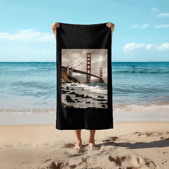 Golden Gate Bridge California Beach Towels, Golden Gate