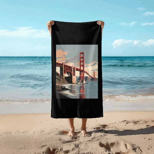 Golden Gate Bridge California Beach Towels, Golden Gate
