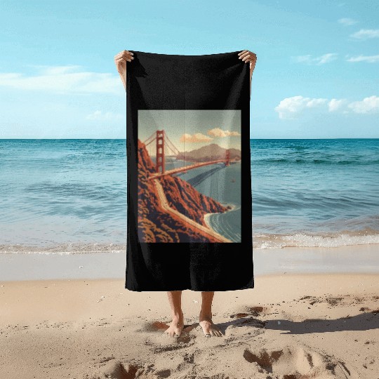 Golden Gate Bridge California Beach Towels, Golden Gate