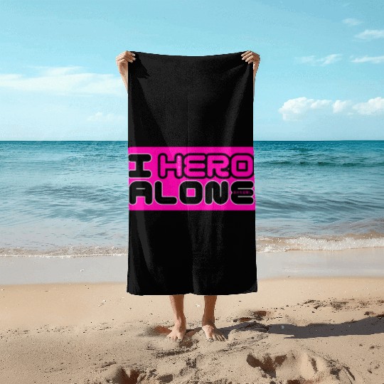 I Hero Alone By Abby Anime(c) Beach Towels