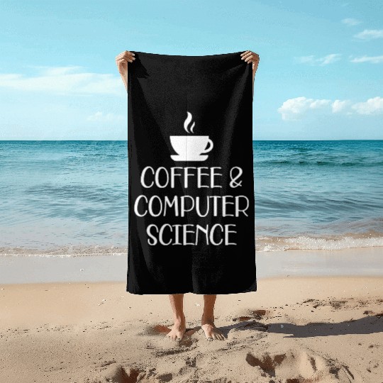 Coffee and Computer Science Beach Towels