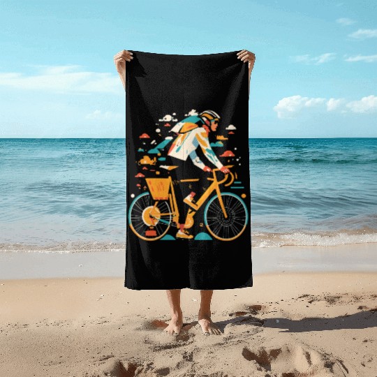 All Seasons Cyclist Gift Beach Towels