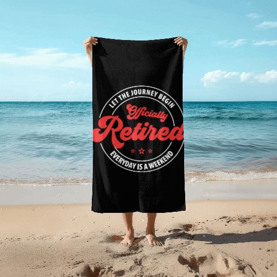 Officially Retired nurse Beach Towels