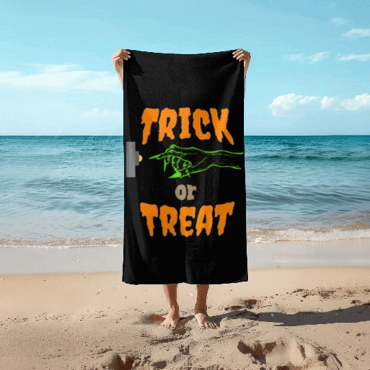 Trick or Treat Doorbell Beach Towels