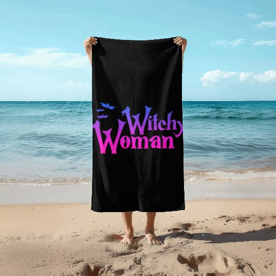 Witchy Woman Beach Towels