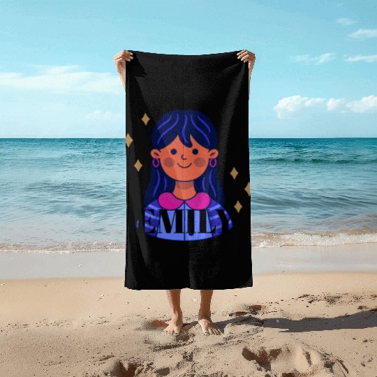 emily name Beach Towels