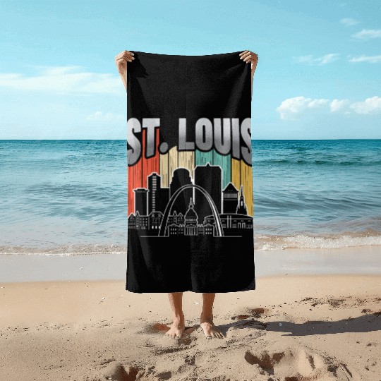 St. Louis Missouri Vintage Beach Towels