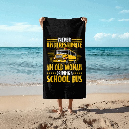 School Bus Driver Beach Towels