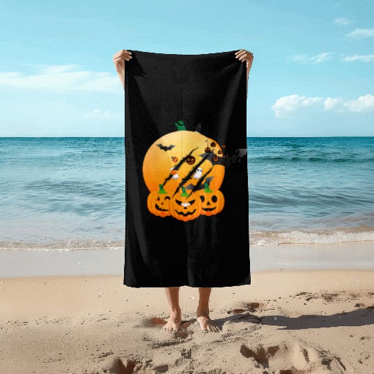 Halloween Harvest Be Courageous Beach Towels