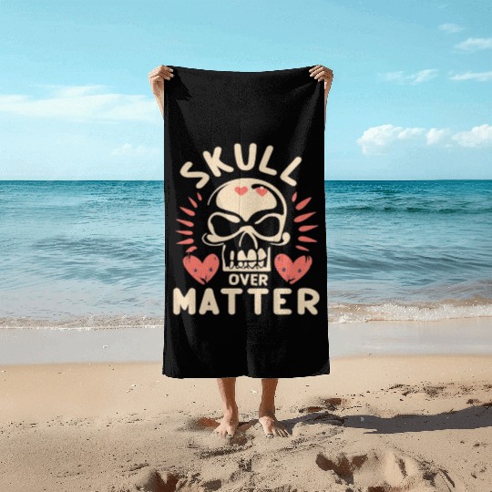 Totenkopf Skull Skulls Totenschädel Spruch Beach Towels