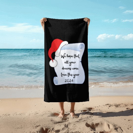 Santa Claus wishes Beach Towels