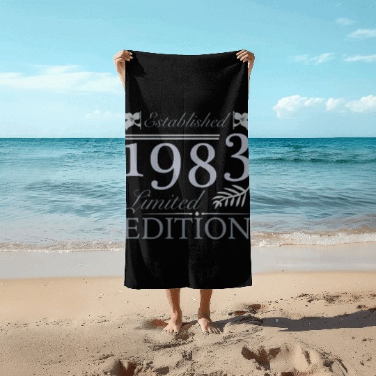 Established 1983 40th Birthday Beach Towels