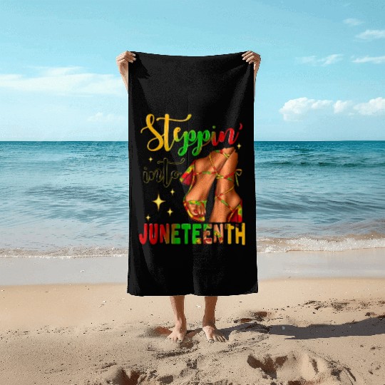 Black History juneteenth freeish Beach Towels