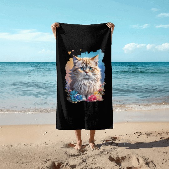Persian Cat Beach Towels