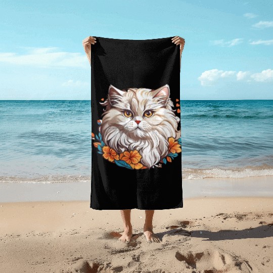 Persian Cat Beach Towels